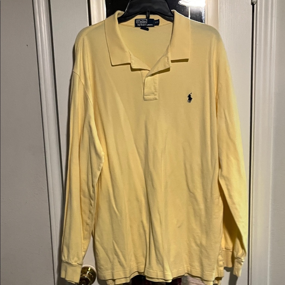 Polo by Ralph Lauren Light Yellow Long Sleeve Polo